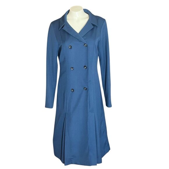 Pendleton Blue Virgin Wool Suit Dress Double Breasted Button Closure - Picture 1 of 11